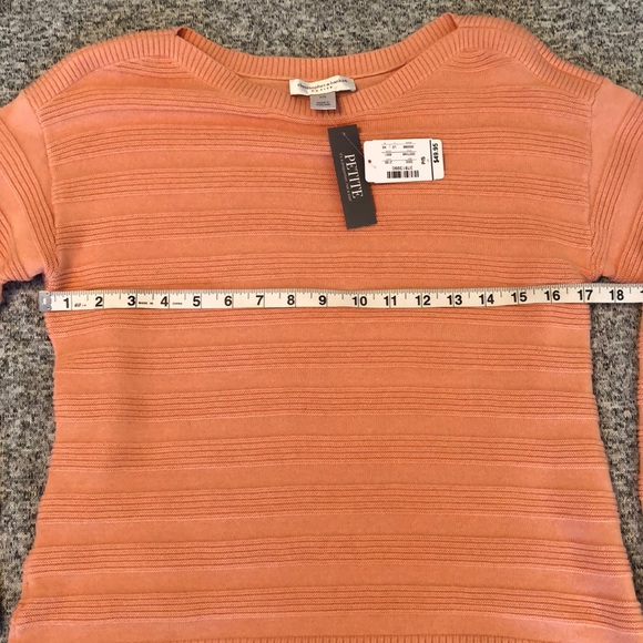 NWT.  Christopher and Banks Peach Sweater - Picture 6 of 11